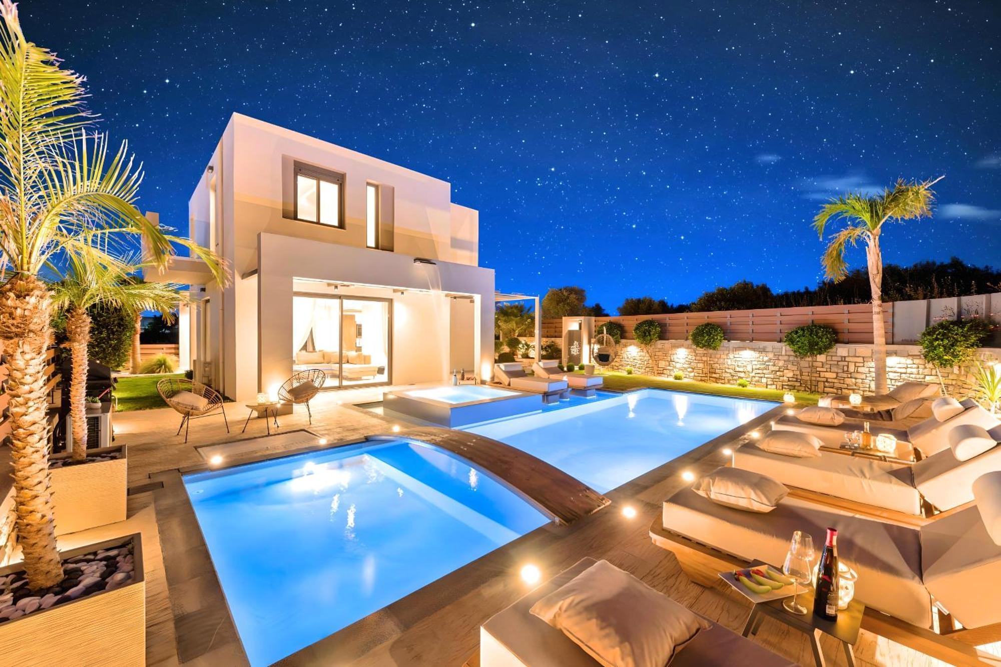 Minoas Villas Heated Pool Kournas Exterior photo