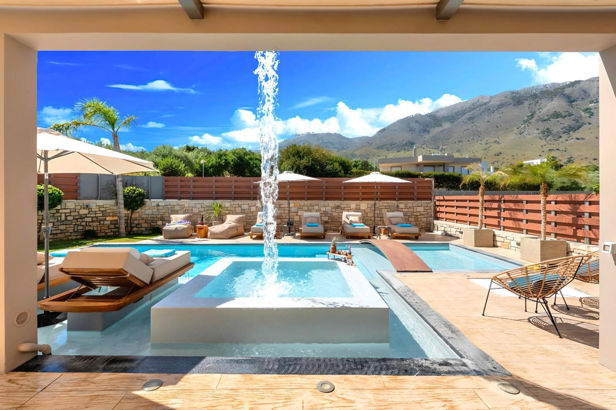Minoas Villas Heated Pool Kournas Exterior photo