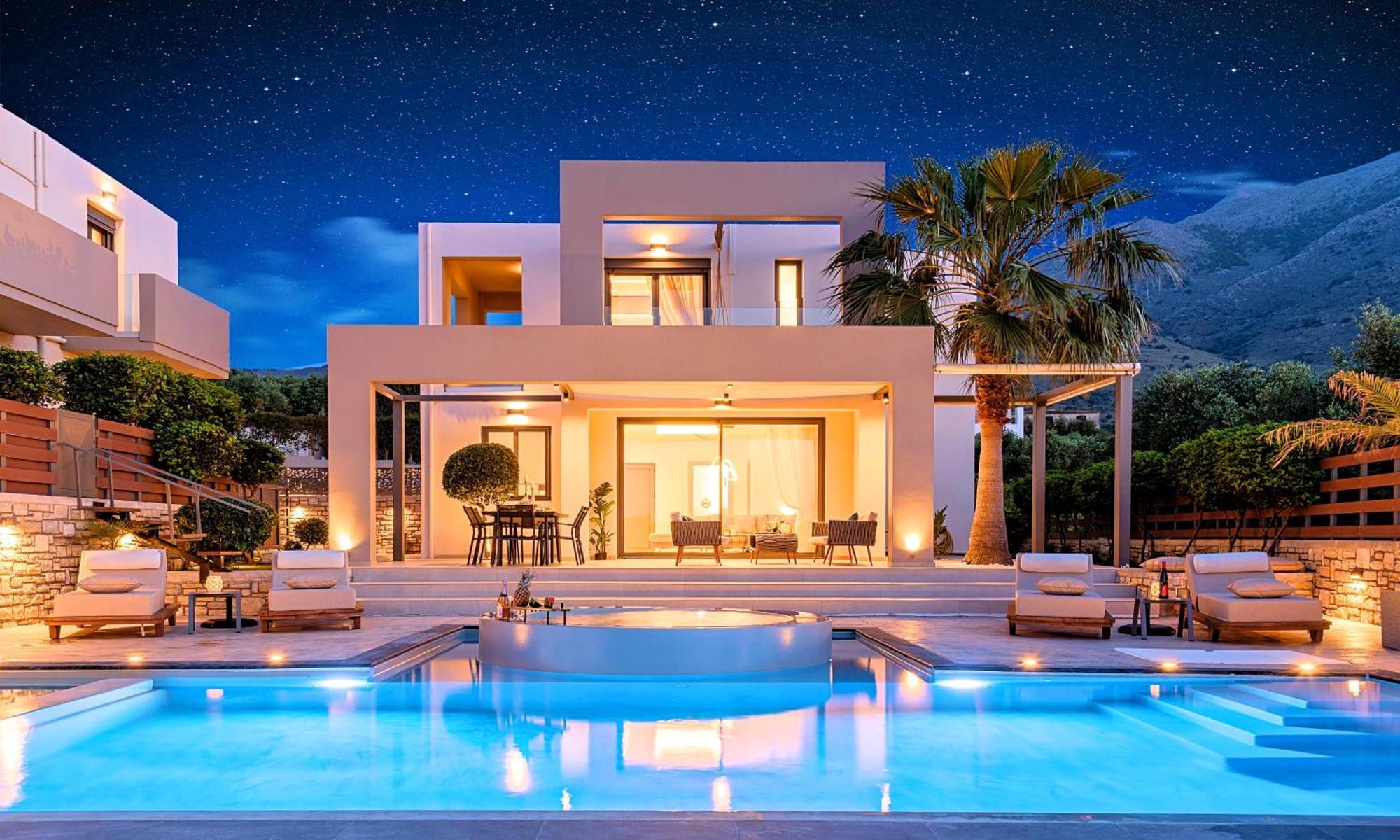 Minoas Villas Heated Pool Kournas Exterior photo
